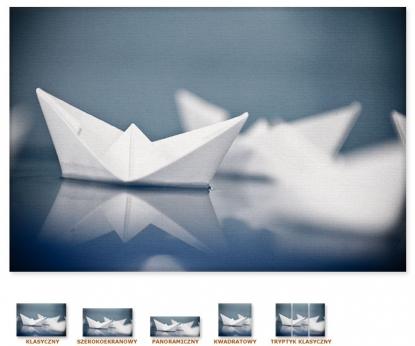 Łódki origami [Obrazy / Marynistyka, Morze]
